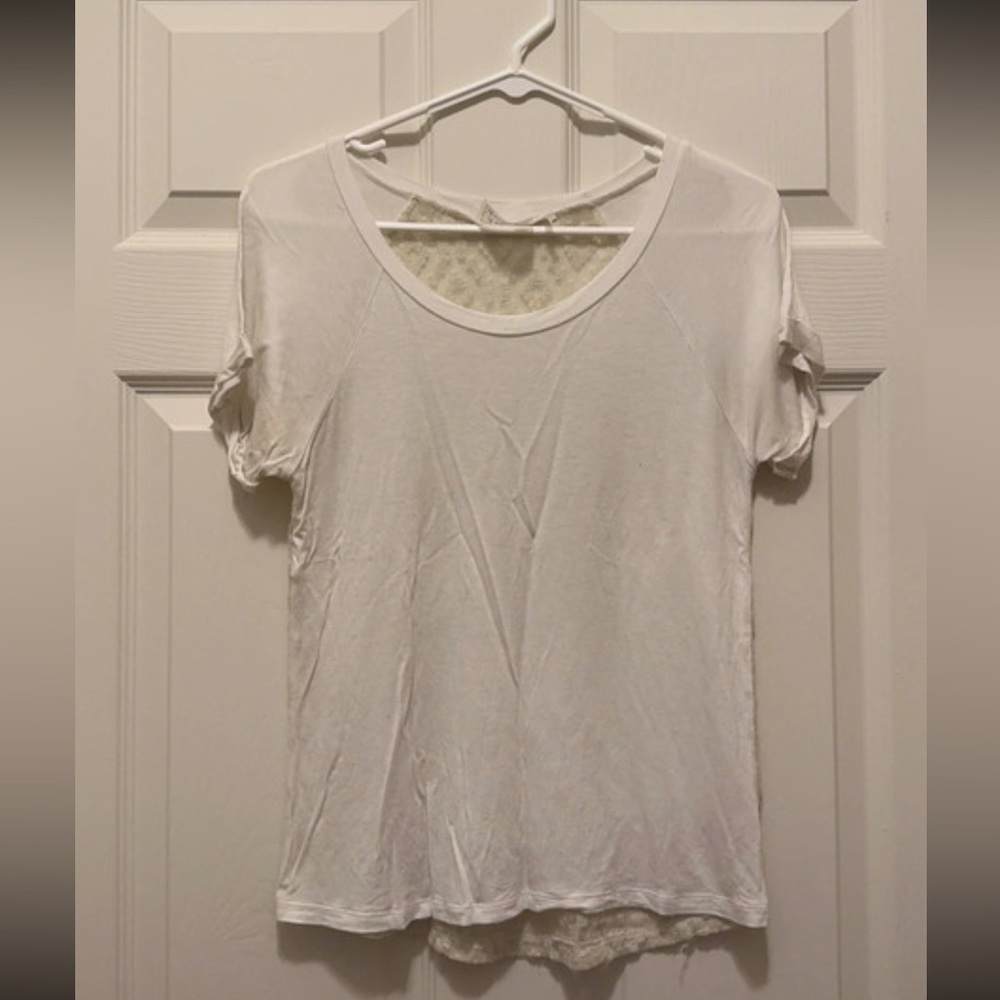 Lace back top